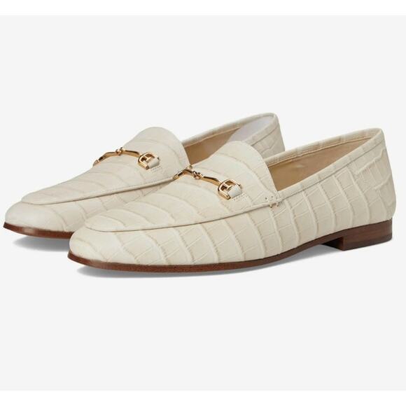 Sam Edelman Loraine Loafer Ivory Croc Print sz 8M - Picture 1 of 6